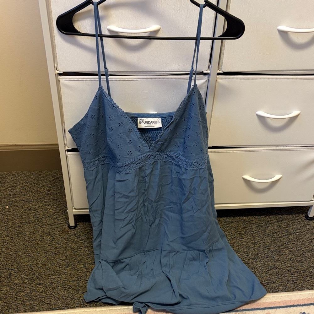 No Boundaries Blue Midi Dress